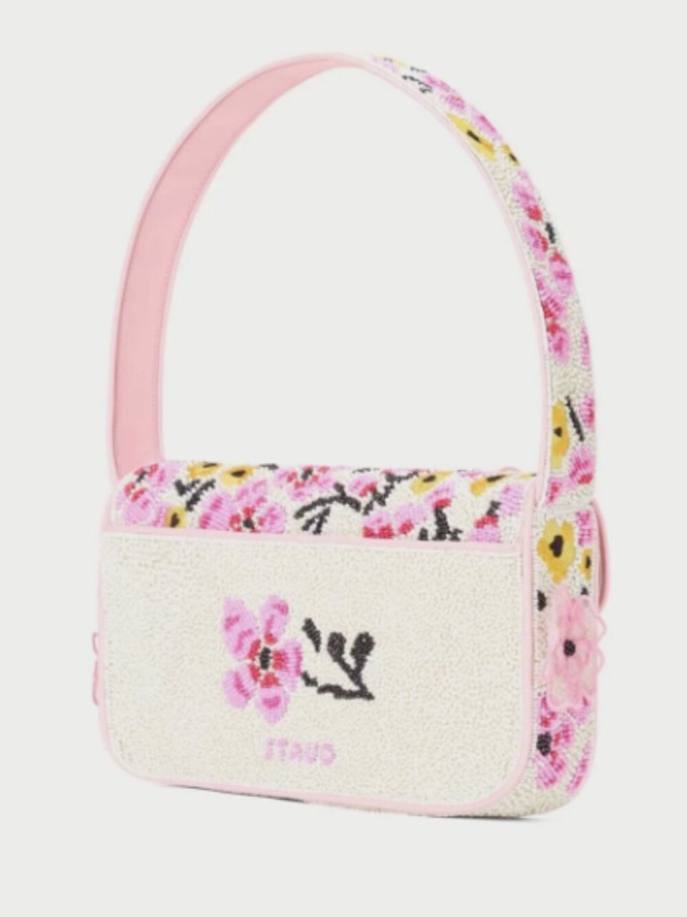 STAUD TOMMY BEADED BLOSSOM FLORAL TAPESTRY Shoulder Bag MSRP$395 Artistic & Chic - Picture 15 of 16